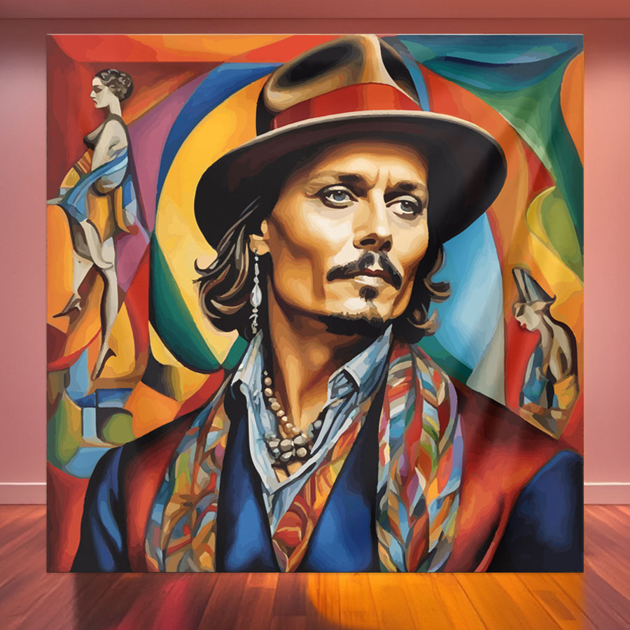 LoftArt-Bild -ColoriZmuZ- Pop Homage to Johnny Depp